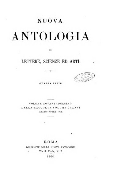 Nuova antologia di lettere, scienze ed arti