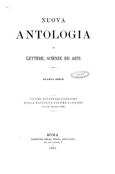 Nuova antologia di lettere, scienze ed arti