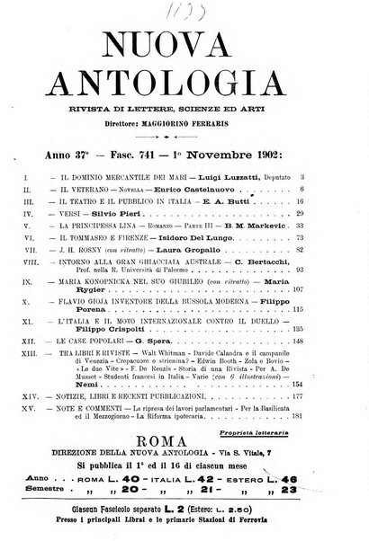 Nuova antologia di lettere, scienze ed arti