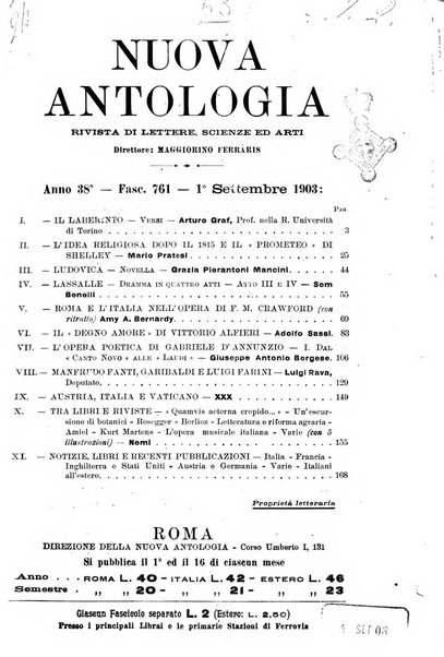 Nuova antologia di lettere, scienze ed arti