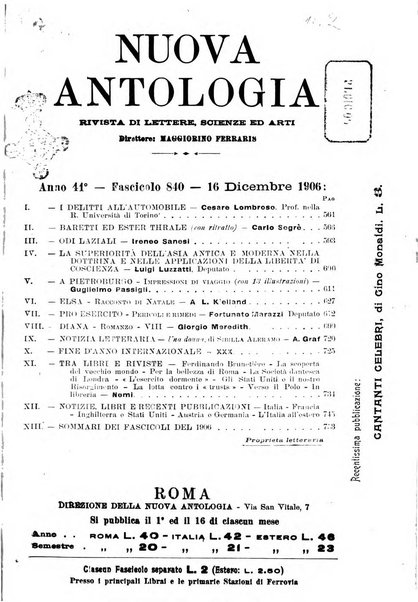 Nuova antologia di lettere, scienze ed arti