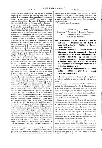 Giurisprudenza italiana e La legge riunite raccolta generale di giurisprudenza, dottrina e legislazione