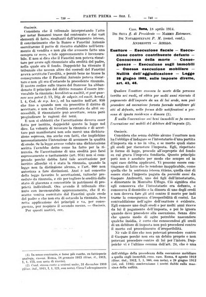 Giurisprudenza italiana e La legge riunite raccolta generale di giurisprudenza, dottrina e legislazione