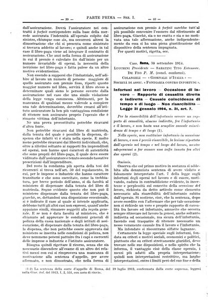 Giurisprudenza italiana e La legge riunite raccolta generale di giurisprudenza, dottrina e legislazione