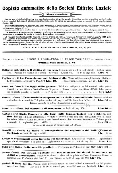 Giurisprudenza italiana e La legge riunite raccolta generale di giurisprudenza, dottrina e legislazione