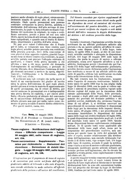 Giurisprudenza italiana e La legge riunite raccolta generale di giurisprudenza, dottrina e legislazione