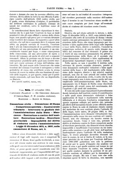 Giurisprudenza italiana e La legge riunite raccolta generale di giurisprudenza, dottrina e legislazione