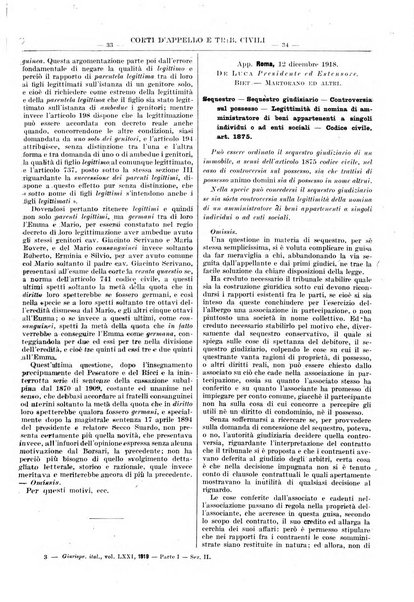 Giurisprudenza italiana e La legge rivista universale di giurisprudenza e dottrina