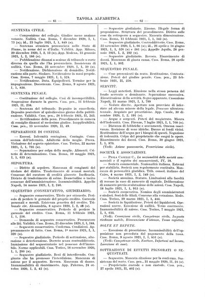 Giurisprudenza italiana e La legge rivista universale di giurisprudenza e dottrina