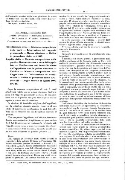 Giurisprudenza italiana e La legge rivista universale di giurisprudenza e dottrina