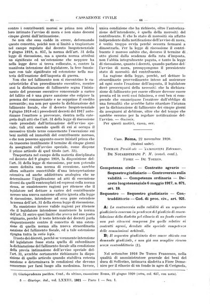 Giurisprudenza italiana e La legge rivista universale di giurisprudenza e dottrina