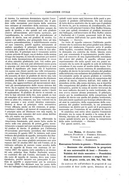 Giurisprudenza italiana e La legge rivista universale di giurisprudenza e dottrina