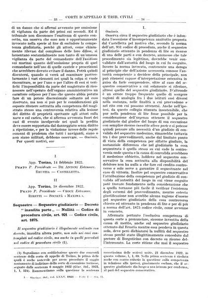 Giurisprudenza italiana e La legge rivista universale di giurisprudenza e dottrina