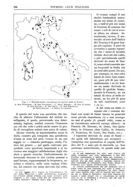 Le vie d'Italia turismo nazionale, movimento dei forestieri, prodotto italiano