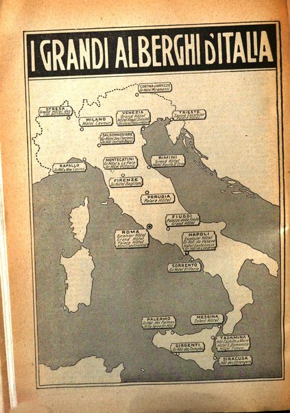 Le vie d'Italia turismo nazionale, movimento dei forestieri, prodotto italiano