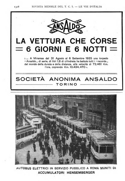 Le vie d'Italia turismo nazionale, movimento dei forestieri, prodotto italiano