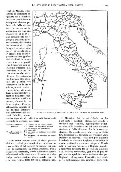 Le vie d'Italia turismo nazionale, movimento dei forestieri, prodotto italiano