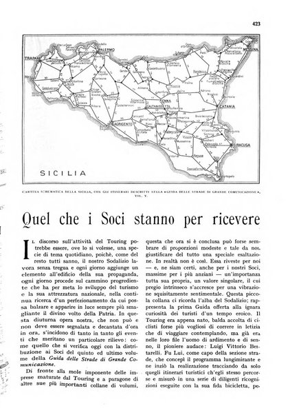 Le vie d'Italia turismo nazionale, movimento dei forestieri, prodotto italiano