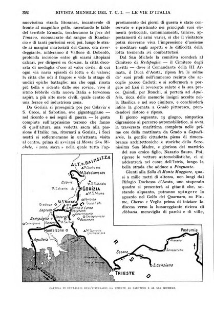 Le vie d'Italia turismo nazionale, movimento dei forestieri, prodotto italiano