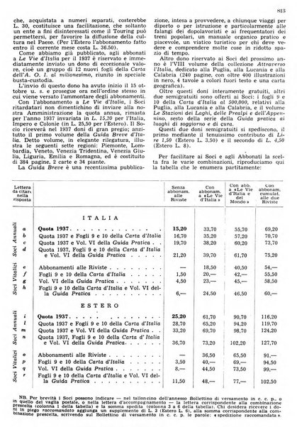 Le vie d'Italia turismo nazionale, movimento dei forestieri, prodotto italiano