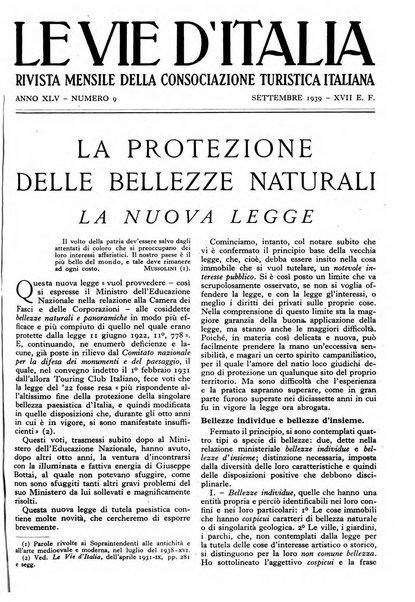 Le vie d'Italia turismo nazionale, movimento dei forestieri, prodotto italiano