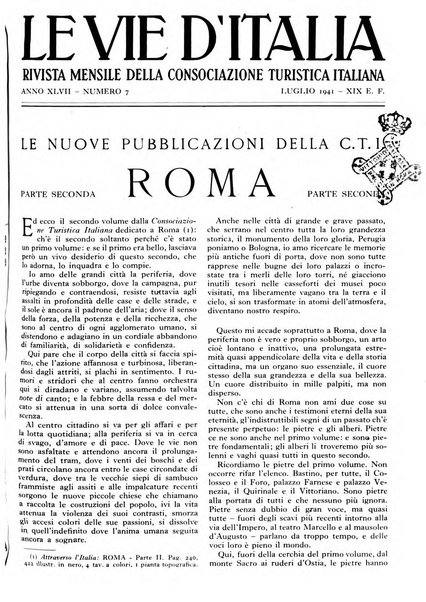 Le vie d'Italia turismo nazionale, movimento dei forestieri, prodotto italiano