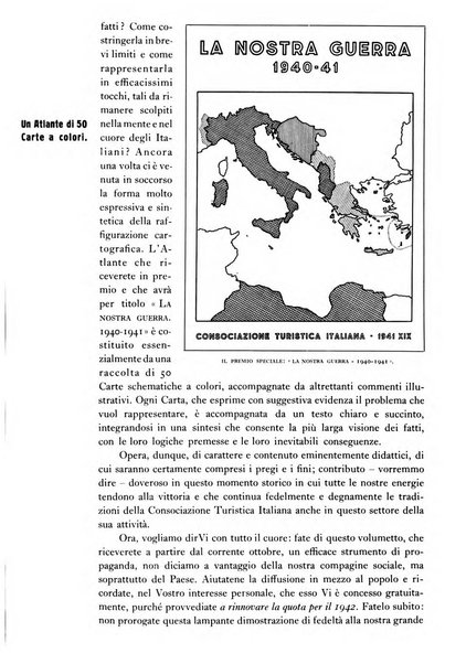 Le vie d'Italia turismo nazionale, movimento dei forestieri, prodotto italiano