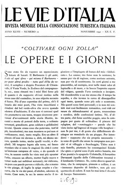 Le vie d'Italia turismo nazionale, movimento dei forestieri, prodotto italiano