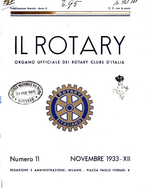 Il Rotary organo ufficiale dei Rotary clubs d'Italia