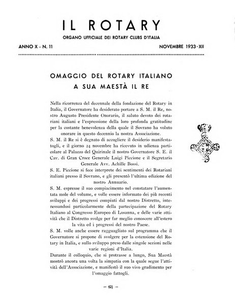 Il Rotary organo ufficiale dei Rotary clubs d'Italia