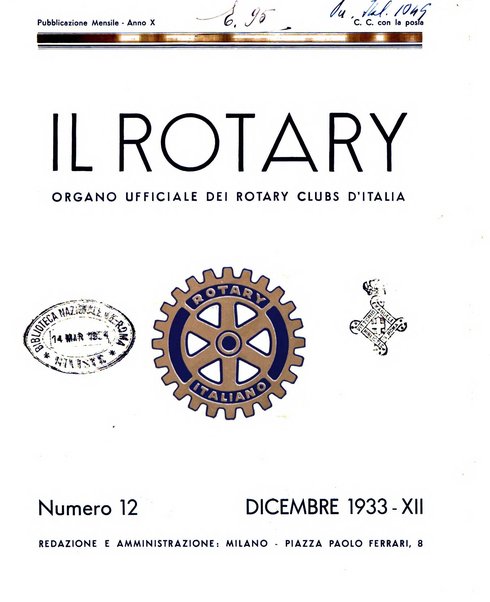 Il Rotary organo ufficiale dei Rotary clubs d'Italia