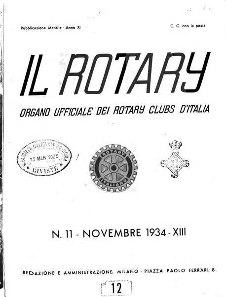 Il Rotary organo ufficiale dei Rotary clubs d'Italia