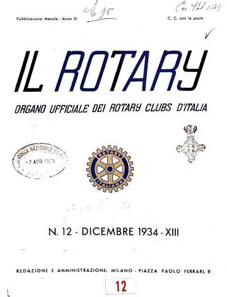 Il Rotary organo ufficiale dei Rotary clubs d'Italia