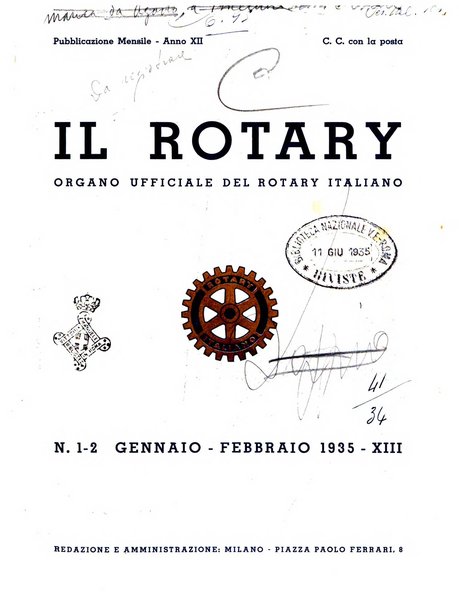 Il Rotary organo ufficiale dei Rotary clubs d'Italia