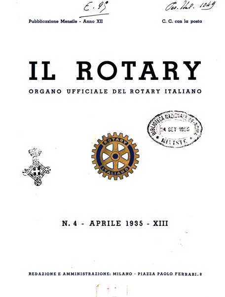 Il Rotary organo ufficiale dei Rotary clubs d'Italia