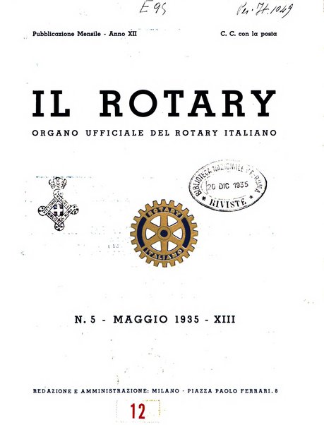 Il Rotary organo ufficiale dei Rotary clubs d'Italia