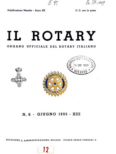 Il Rotary organo ufficiale dei Rotary clubs d'Italia