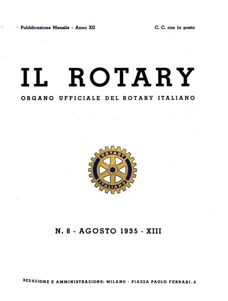 Il Rotary organo ufficiale dei Rotary clubs d'Italia