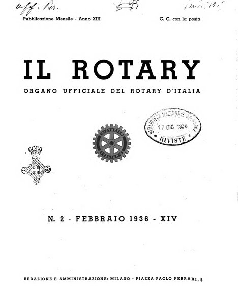 Il Rotary organo ufficiale dei Rotary clubs d'Italia