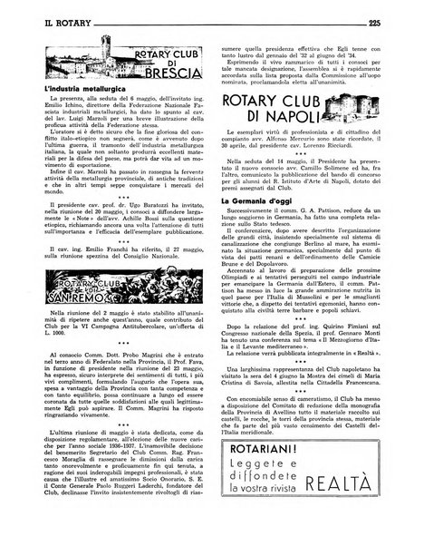 Il Rotary organo ufficiale dei Rotary clubs d'Italia