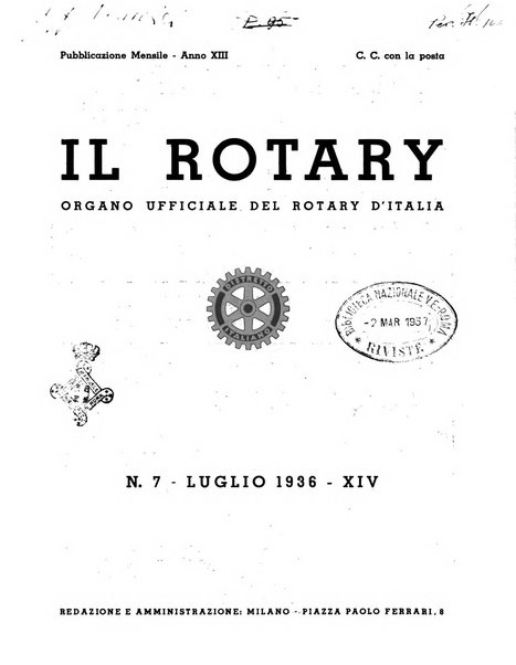 Il Rotary organo ufficiale dei Rotary clubs d'Italia