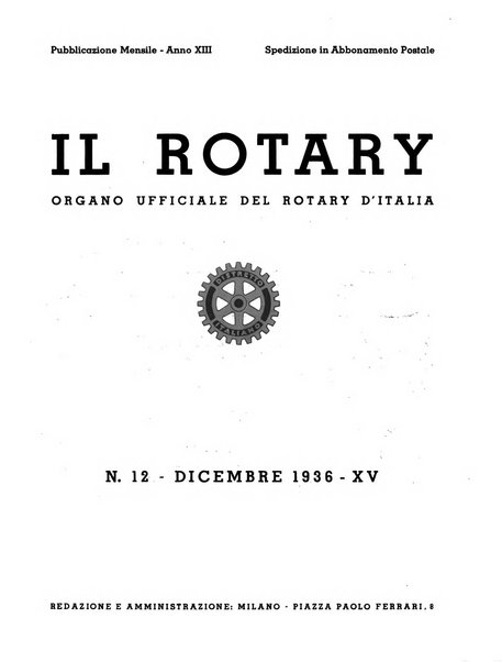 Il Rotary organo ufficiale dei Rotary clubs d'Italia