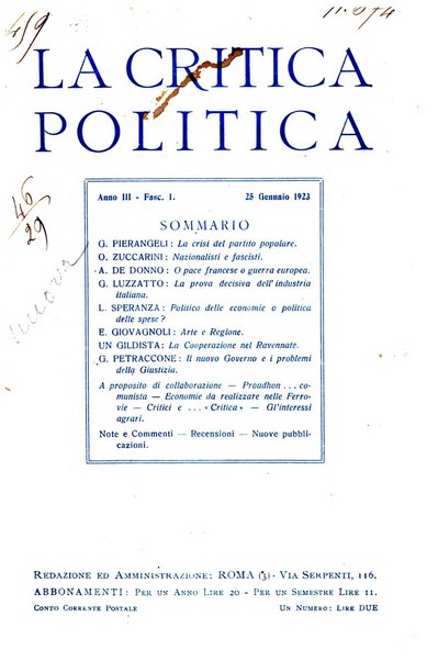 La critica politica