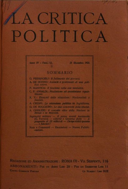 La critica politica