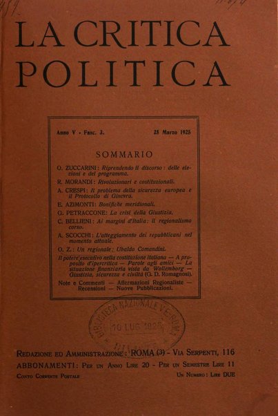 La critica politica