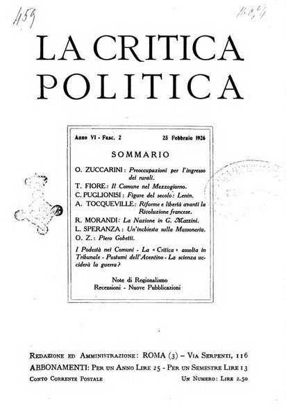 La critica politica