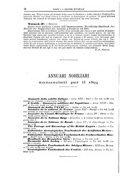 Calendario d'oro annuario nobiliare diplomatico araldico