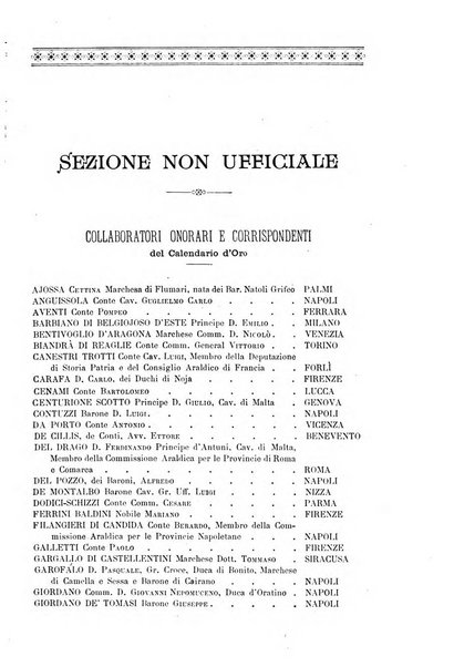 Calendario d'oro annuario nobiliare diplomatico araldico