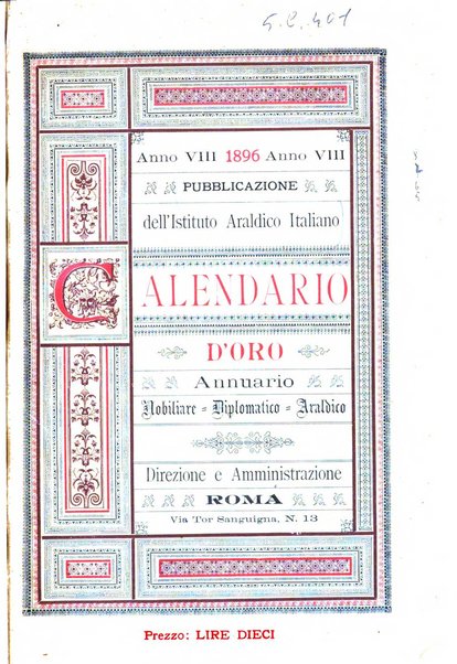 Calendario d'oro annuario nobiliare diplomatico araldico