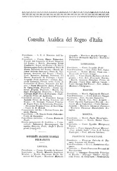 Calendario d'oro annuario nobiliare diplomatico araldico